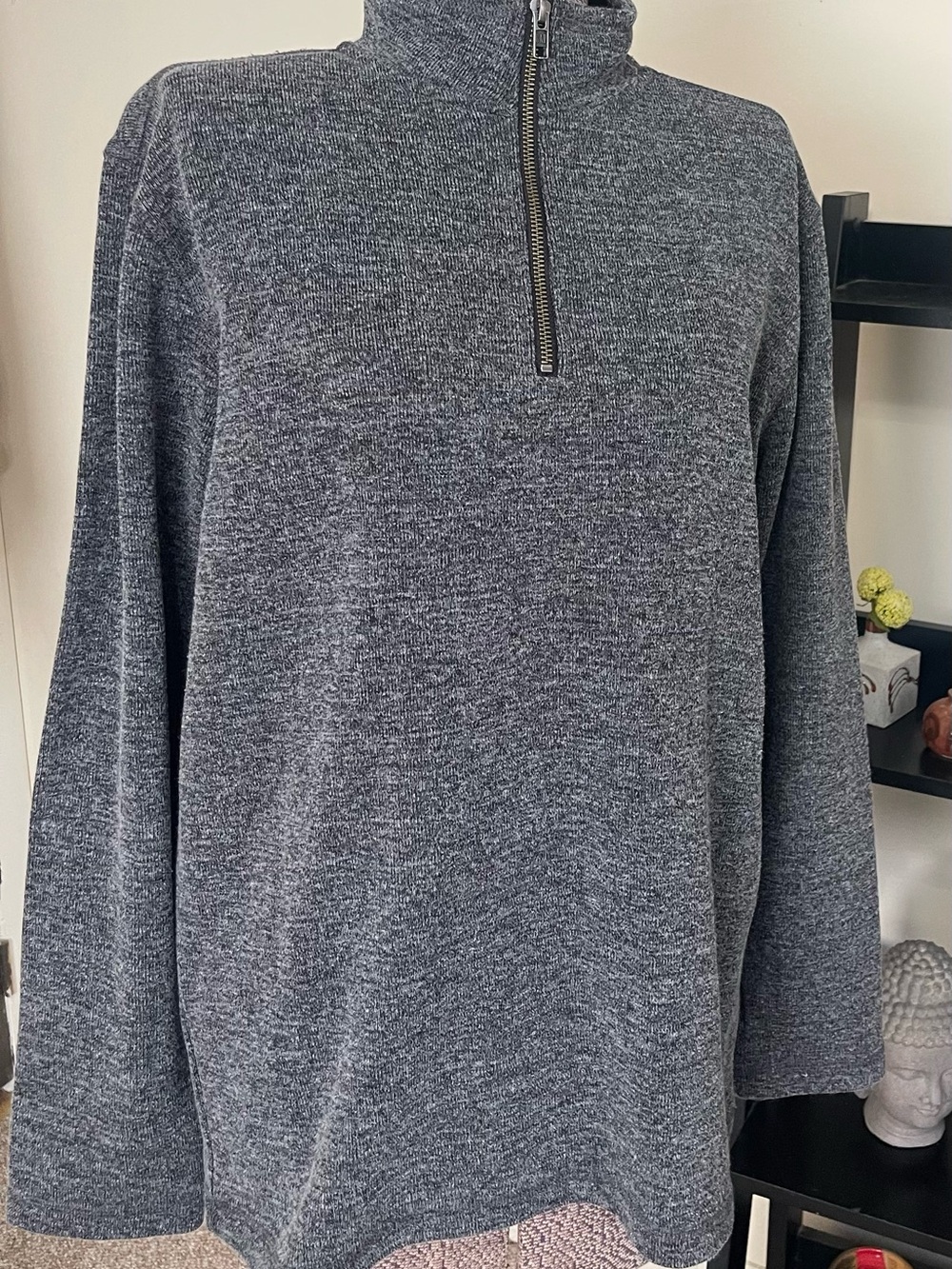 GAP Men's Dark Charcoal Half-Zip Performance Pullover